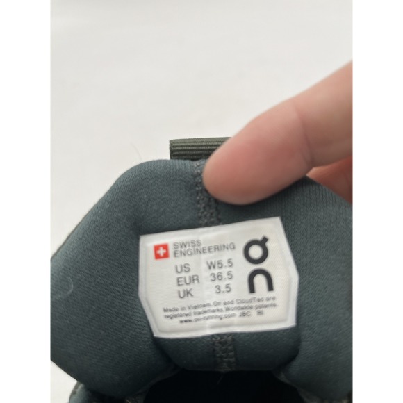 On Running Women's Cloud Hi Sneakers‎ Sz W5.5 Waterproof Fir/Umber Green - Picture 8 of 10